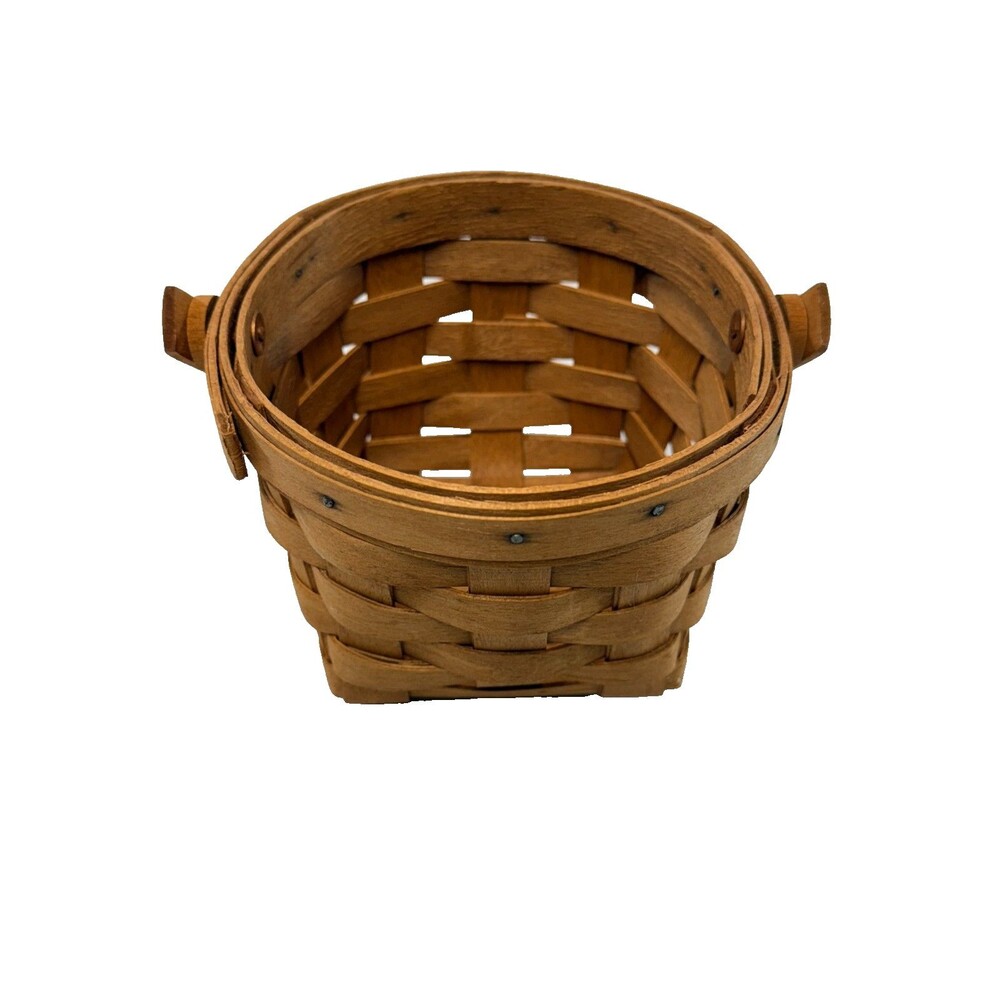1992 Longaberger 5" Measuring Basket w/Swinging Handle 5"RD x 4.5"H Vintage USA